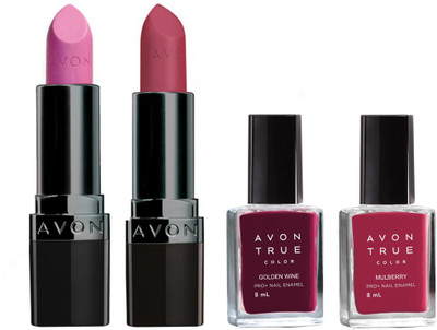 

Avon Anew Matte Lipstick & Nail Polish Gift Combo- type 6(Set of 4)
