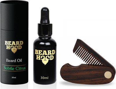 

Beardhood Subtle Citrus Beard Oil (30ml) & Folding Beard Comb(Set of 2)