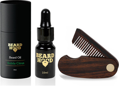 

Beardhood Subtle Citrus Beard Oil (10ml) & Folding Beard Comb(Set of 2)