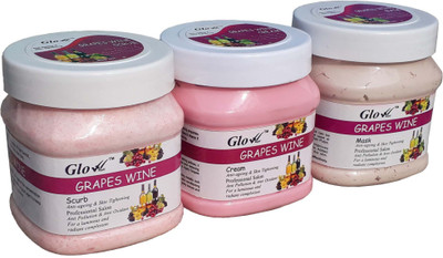 

Glow Right GRAPES & WINE FACIAL SET(Set of 3)