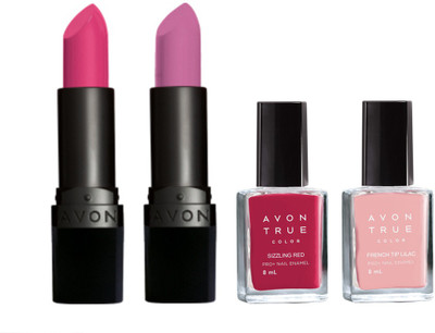 

Avon Anew Matte Lipstick & Nail Polish Gift Combo- type 10(Set of 4)
