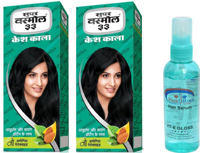 

Vasmol 33 Kesh Kala Hair Oil 100ml with Pink Root Hair Serum (100ml) Pack of 3(Set of 3)