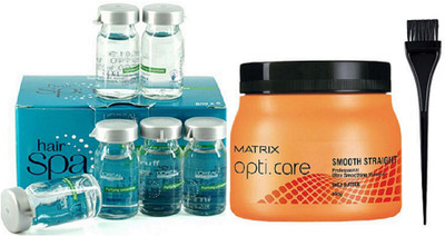 

L'Oreal Paris Paris Purifying Anti Dandruff Concentrate, Matrix Opti Care Smooth & Straight Hair Spa With Brush(Set of 3)