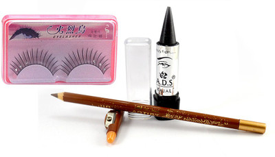 

Adbeni 1 Pc Eyelashes, 1 Pc Kajal, 1 Pc Eyelipliner by Viveka(Set of 3)