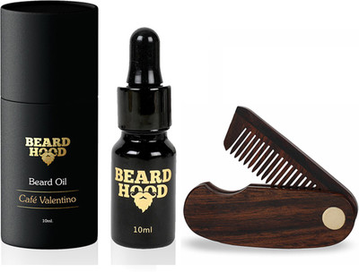 

Beardhood Café Valentino Beard Oil (10ml) & Folding Beard Comb(Set of 2)
