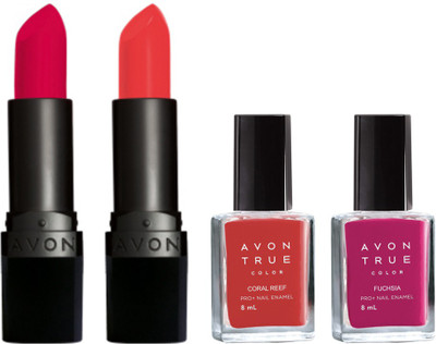 

Avon Anew Matte Lipstick & Nail Polish Gift Combo- type 4(Set of 4)