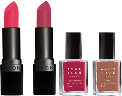 

Avon Anew Matte Lipstick & Nail Polish Gift Combo- type 3(Set of 4)