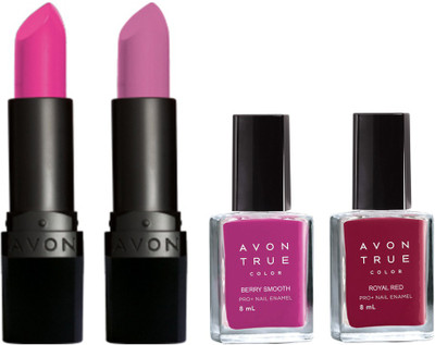 

Avon Anew Matte Lipstick & Nail Polish Gift Combo- type 8(Set of 4)