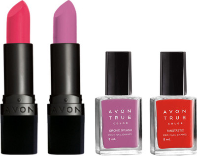 

Avon Anew Matte Lipstick & Nail Polish Gift Combo- type 5(Set of 4)