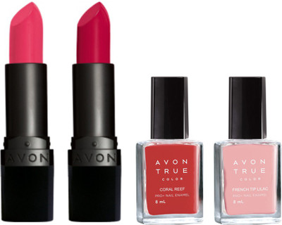 

Avon Anew Matte Lipstick & Nail Polish Gift Combo- type 9(Set of 4)