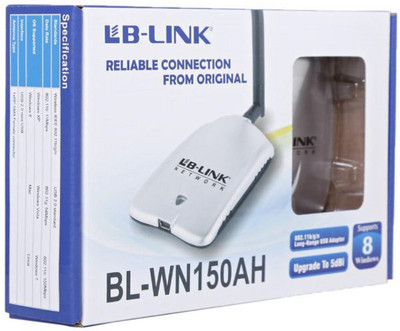

DCT LB-link bl-wn150ah,150mbps high gain with 5dbi antenna Brand: LB-Link Type: Wireless Host Interface: USB Patch Cable(Compatible with WIRELESS EXTENSION, Silver)