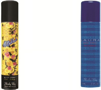 

SHIRLEY MAY Jasmine with Laura (Imported from U.A.E) Perfume Body Spray - For Women(75 ml, Pack of 2)