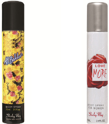 

SHIRLEY MAY Al Bakhoor with Love More (Imported from U.A.E) Perfume Body Spray - For Women(75 ml, Pack of 2)