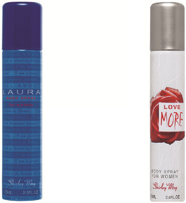 

SHIRLEY MAY Love More with Laura (Imported from U.A.E) Perfume Body Spray - For Women(75 ml, Pack of 2)