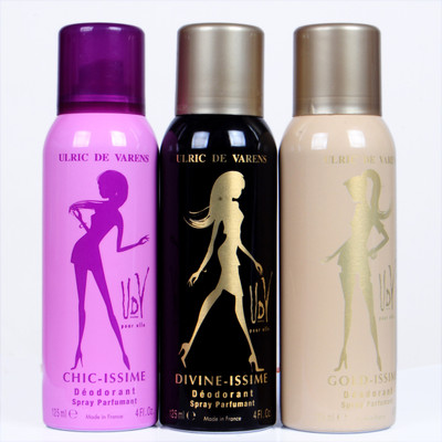 

udv chic,divine,gold issime Deodorant Spray - For Women(125 ml, Pack of 3)