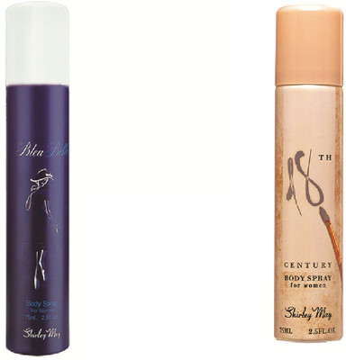 

SHIRLEY MAY Bleu Belle with 18TH Century (Imported from U.A.E) Perfume Body Spray - For Women(75 ml, Pack of 2)