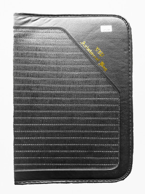 

Tlo office file Foux lather Document chain cover file folder(Set Of 1, Black)