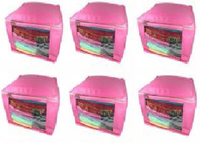 

Addyz Organizer Plain Pack Of 2 Large Saree Cover Capacity10-15 Units Each Case Capacity10-15 Units Each Case(Pink)