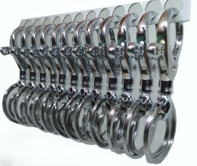 

VShine Hook Pack of 12 Locking Key Chain (Silver) Key Chain
