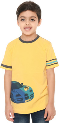 

Body Glove Boy's Printed Cotton T Shirt(Yellow, Pack of 1