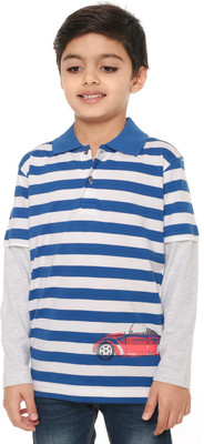 

Body Glove Boy's Printed Cotton T Shirt(Blue, Pack of 1