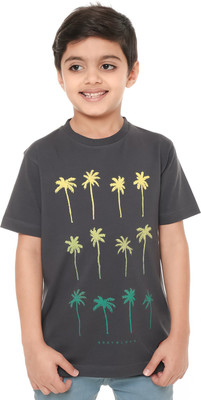 

Body Glove Boy's Printed Cotton T Shirt(Brown, Pack of 1, Grey