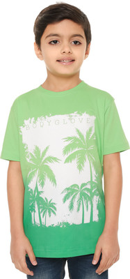 

Body Glove Boy's Printed Cotton T Shirt(Green, Pack of 1, Light green