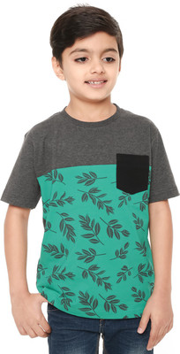 

Body Glove Boy's Printed Cotton T Shirt(Green, Pack of 1