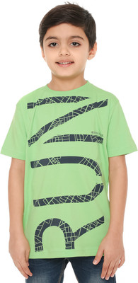 

Body Glove Boy's Printed Cotton T Shirt(Green, Pack of 1