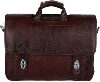 

SAVERA LEATHER 15 inch Laptop Messenger Bag(Brown)