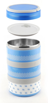 

Golden Kris EHP-230 3 Containers Lunch Box(1500 ml), Blue;white