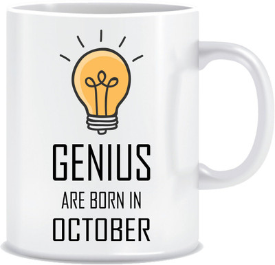 

Everyday Desire Genius are Born in October ED270 Ceramic Mug(300 ml), Multicolor