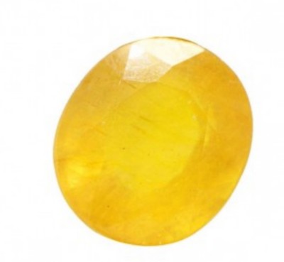 AJ Yellow Sapphire Stone Original Certified Loose Precious Pukhraj Gemstone 6.25 Ratti Sapphire Stone