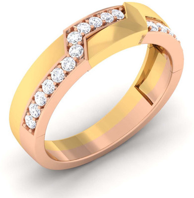 

Myzevar Sterling Silver Cubic Zirconia Gold-plated Plated Ring, Pink