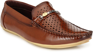 Fentacia Textured Loafers For Men(Brown