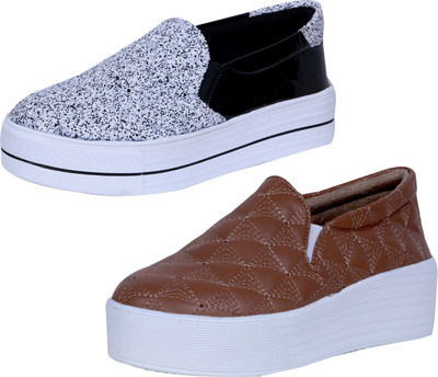 

IndiWeaves Sneakers For Women(White, Black, Brown