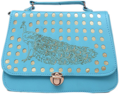 

Uno Covers Girls Casual Blue PU Sling Bag