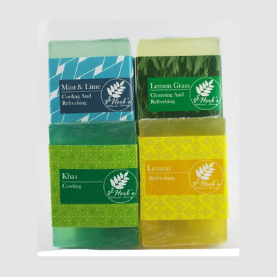 

vherbs Handcrafted Summer Special Soap collection(400 g, Pack of 4)