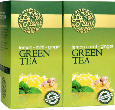 

LaPlant Lemon, Mint & Ginger - 50 Tea Bags Lemon, Mint, Ginger Green Tea(50 Sachets, Box)