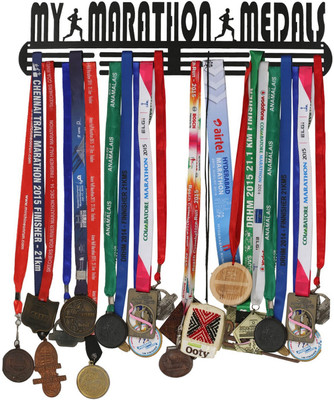 

Runwynd My Marathon Metal Medal Hanger Big Size - Black Trophy(L)