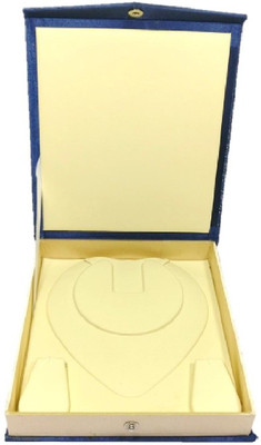

Addyz Necklace Earring bangle bracelet set half set box case Jewellery, Gifting, Organizer Vanity Box(Blue, Cream)