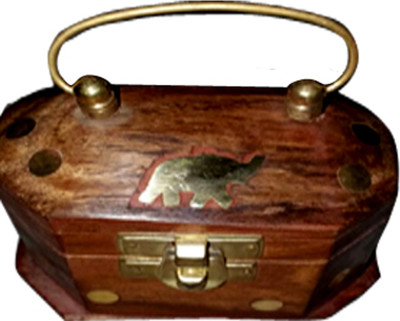 

all crafts art jwellary box figrenc Vanity Box(Brown)