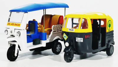 

Jack Royal Set of 2 Toy CNG Auto and TUK TUK Auto (Pull Back toy)(Multicolor)