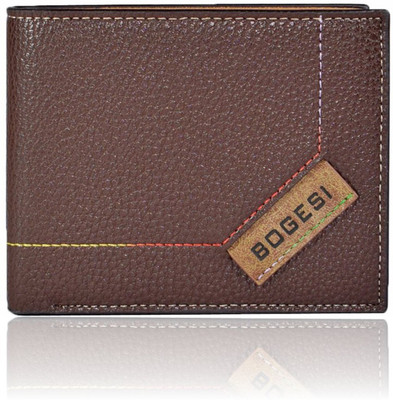 

Bogesi Men Brown Artificial Leather Wallet(8 Card Slots), Brown-tan