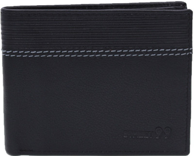 

street 99 Men Black Genuine Leather Wallet(7 Card Slots)
