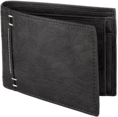 

Twinstar Men Black Artificial Leather Wallet(4 Card Slots)