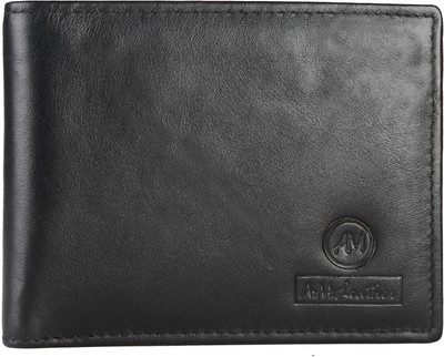 

Am Leather Men Black Genuine Leather Wallet(6 Card Slots)