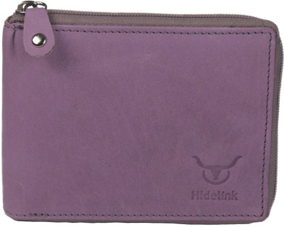 

Hidelink Men Purple Genuine Leather Wallet(6 Card Slots)