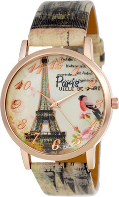 View Keepkart Paris Affil Tower New Arrival Leather Multicolour Strap 006 For Women And Girls Watch  - For Women Wrist Watches Price Online(Keepkart)