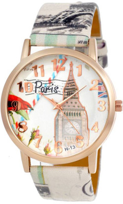 View Keepkart Paris Affil Tower New Arrival Leather Multicolour Strap 009 For Women And Girls Watch  - For Girls Wrist Watches Price Online(Keepkart)